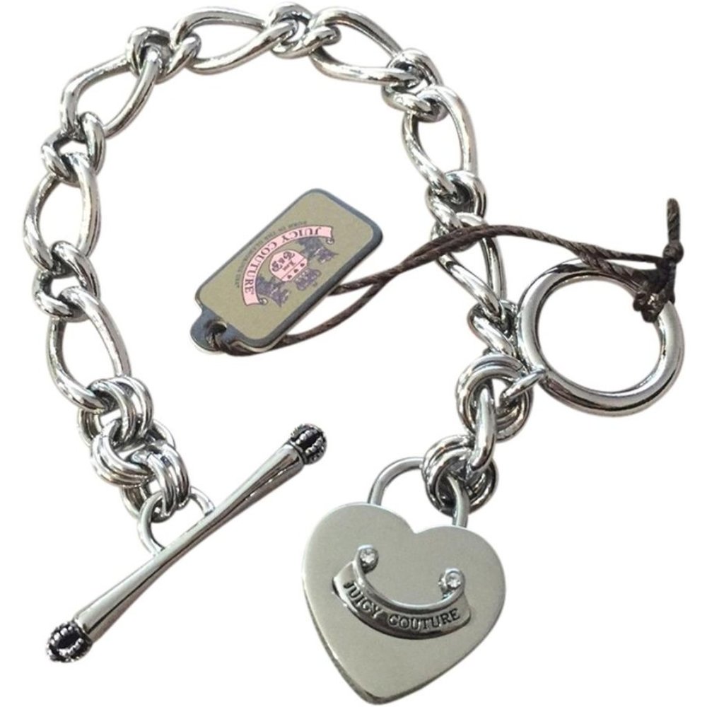 Juicy Couture Silver CharmBracelet Heart/Horseshoe